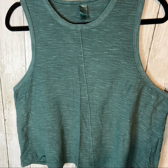 Alternative Crop High Neck Tank Large Green Crew Neck - Picture 4 of 8